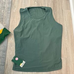 HALARA Green Fitted Sleeveless Tank Top